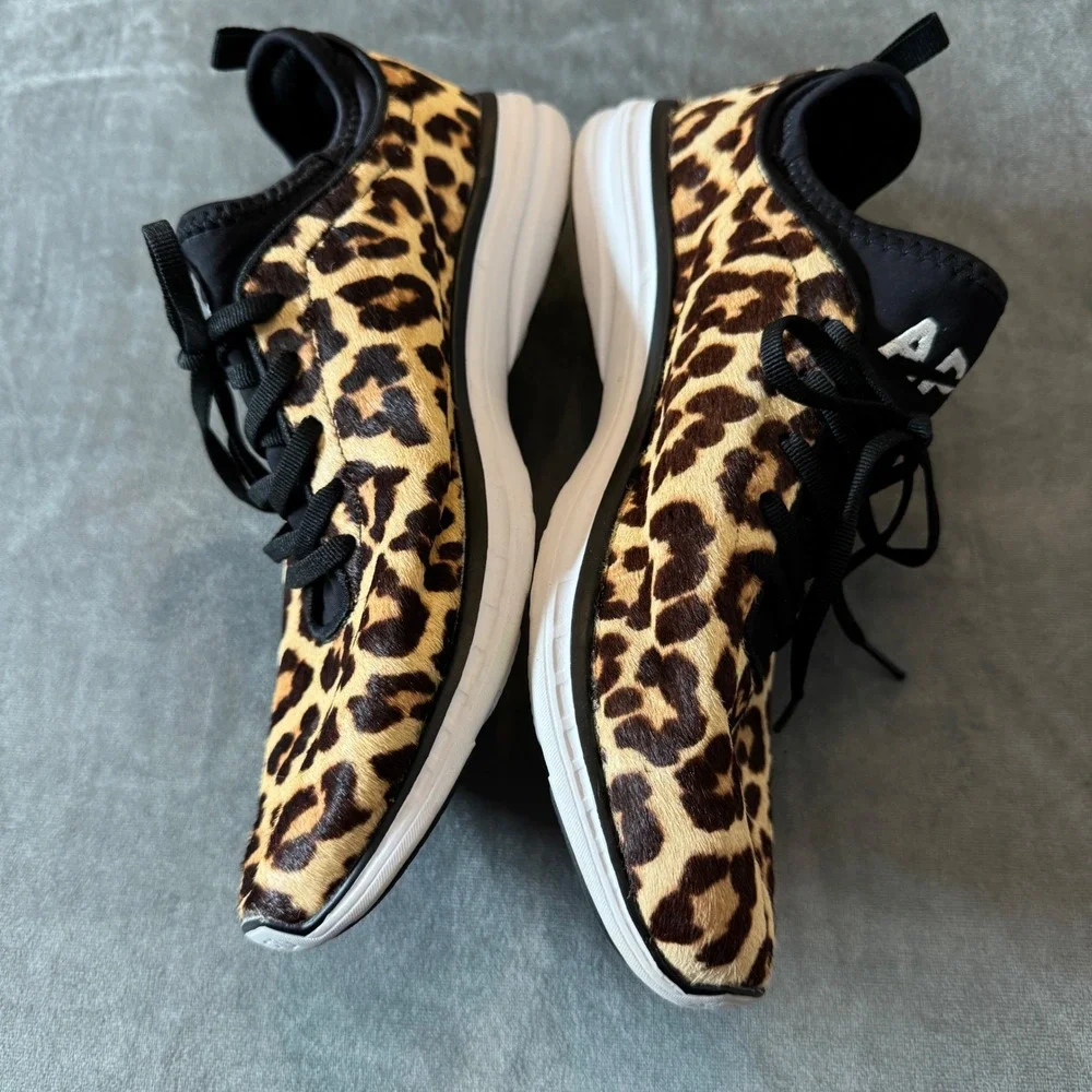 APL Womens TechLoom Phantom 10.5 Leopard Calf Hair Running Sneaker Athleisure
